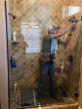 frameless glass shower door installation