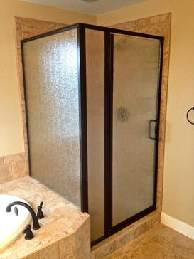 semi frameless shower door oil rubber bronze