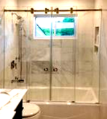 frameless shower door slider barn door